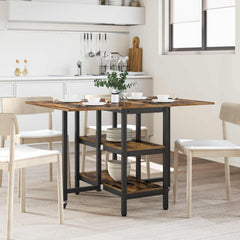vidaXL Dinning Table 122 x 80 x 76.5 cm Engineered Wood Smoked Oak 1