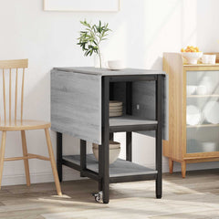 vidaXL Dinning Table 122 x 80 x 76.5 cm Engineered Wood Grey Sonoma 4