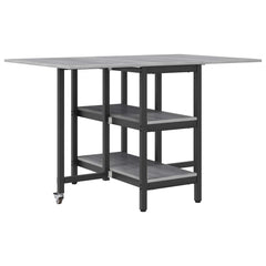 vidaXL Dinning Table 122 x 80 x 76.5 cm Engineered Wood Grey Sonoma 2