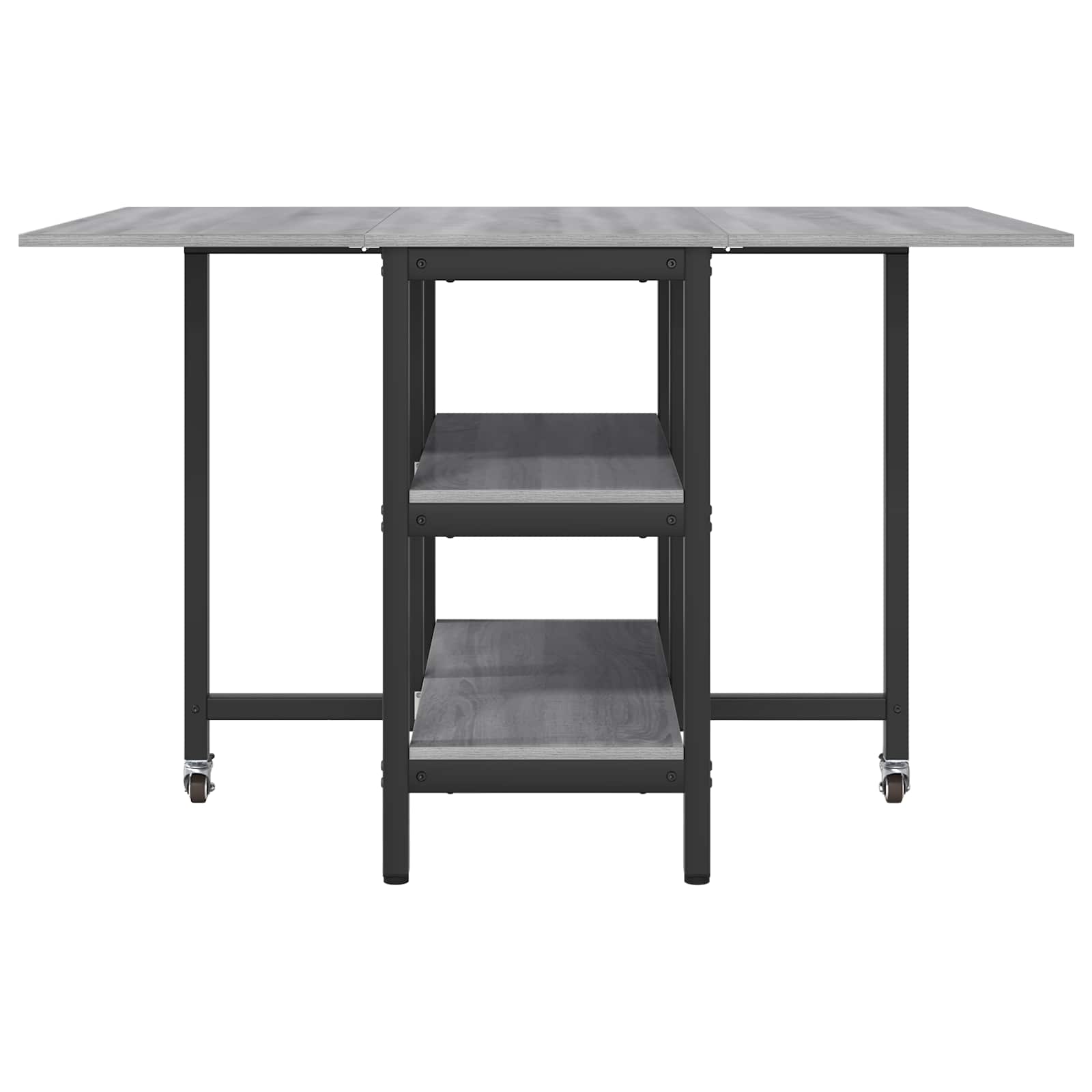 vidaXL Dinning Table 122 x 80 x 76.5 cm Engineered Wood Grey Sonoma 5