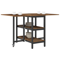 vidaXL Dinning Table 122 x 80 x 76.5 cm Engineered Wood Old Wood 3