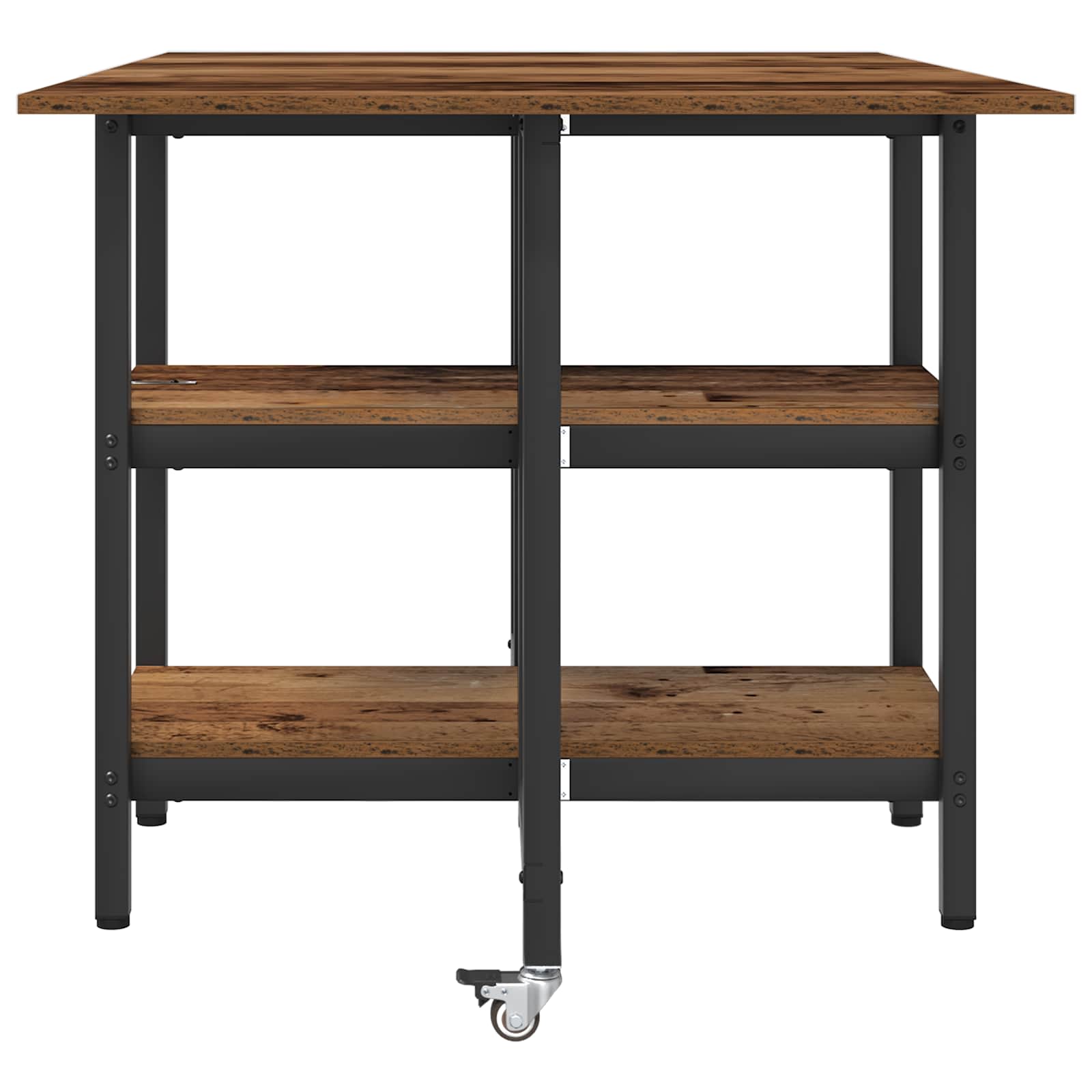 vidaXL Dinning Table 122 x 80 x 76.5 cm Engineered Wood Old Wood 6
