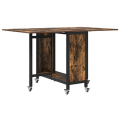 vidaXL Folding Dining Table with Castors 130 x 80 x 76.5 cm steel PB 2