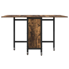 vidaXL Folding Dining Table with Castors 130 x 80 x 76.5 cm steel PB 5