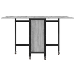 vidaXL Folding Dining Table with Castors 130 x 80 x 76.5 cm steel PB 5