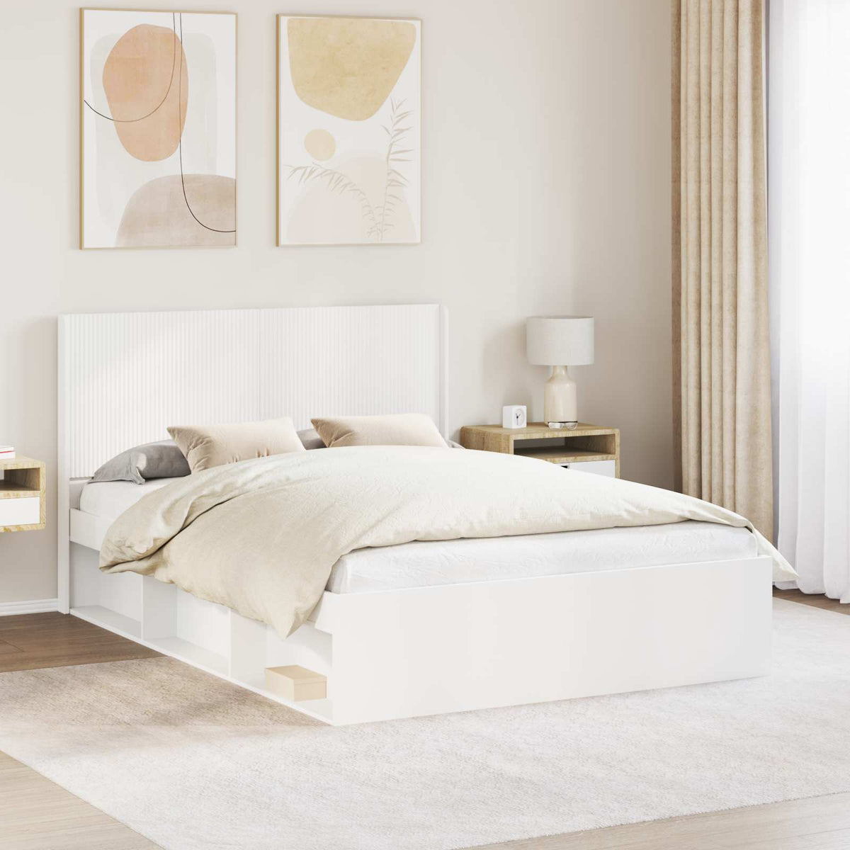 vidaXL Headboard Engineered Wood White