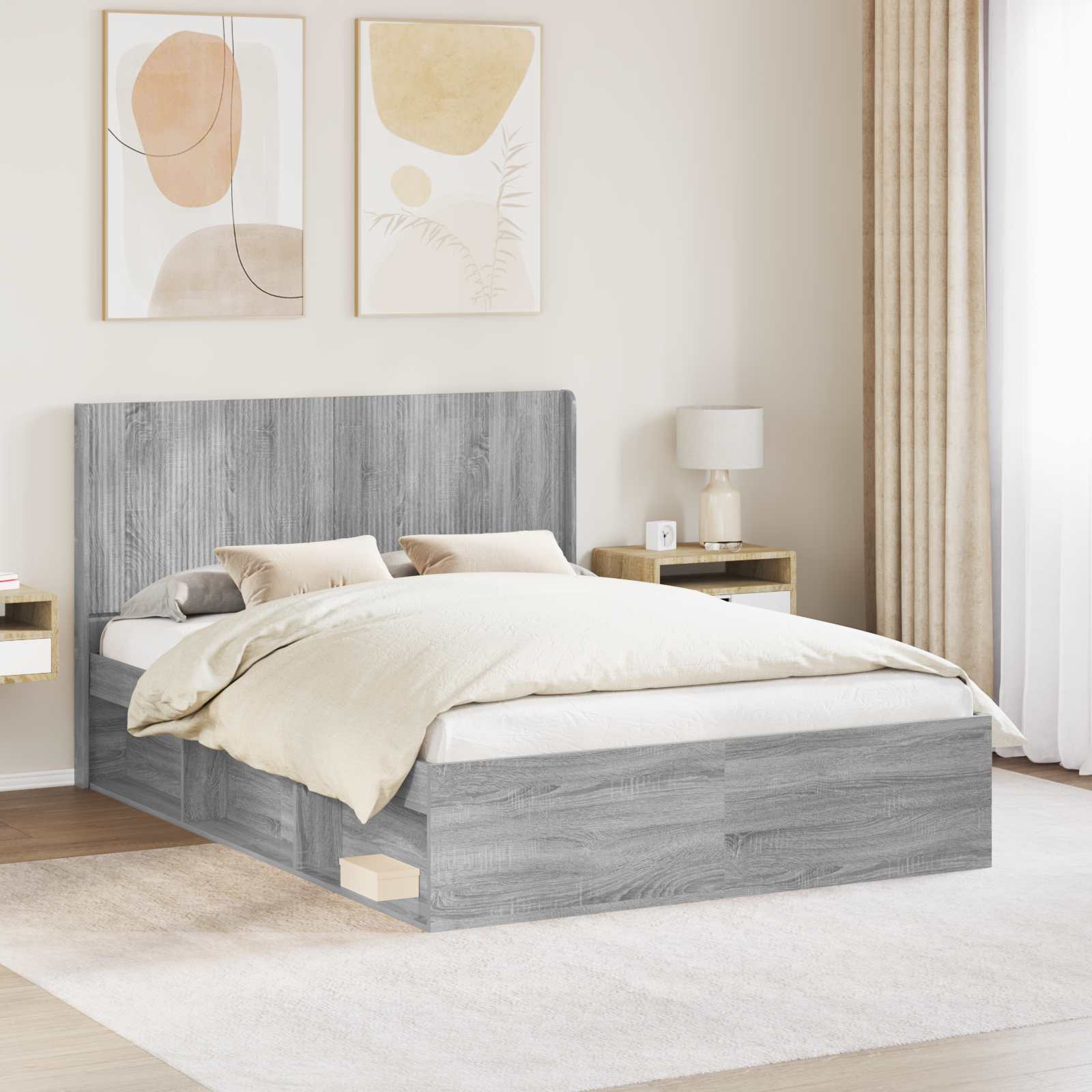 vidaXL Headboard Grey Sonoma Engineered Wood 1