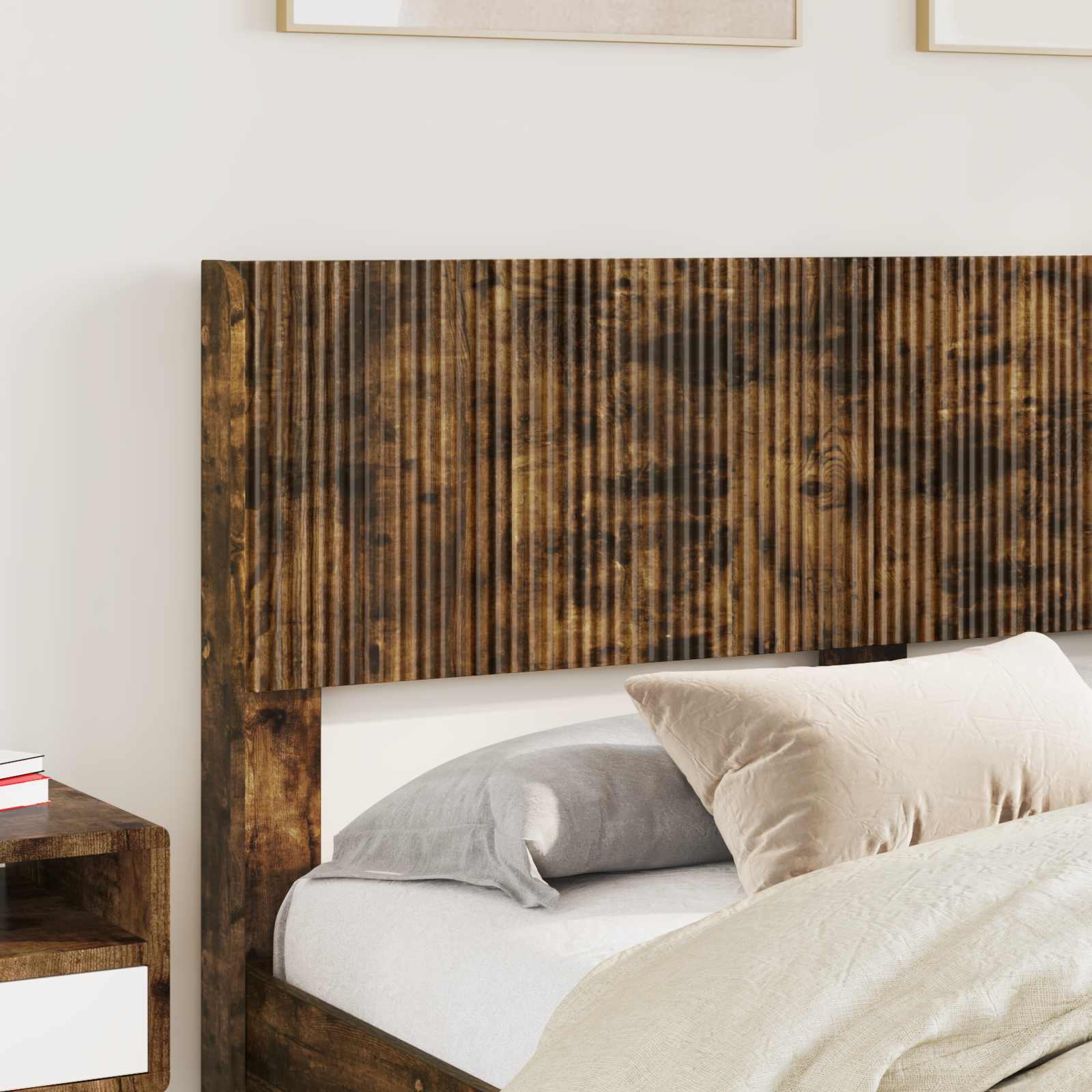 vidaXL Headboard Smoked Oak PB 3