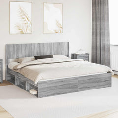 vidaXL Headboard PB Grey Sonoma
