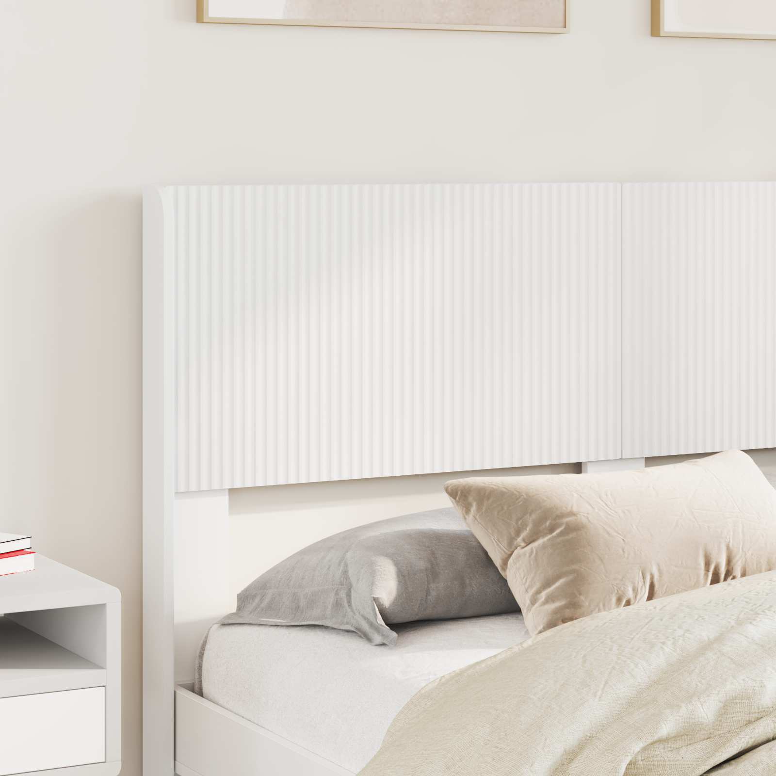 vidaXL Headboard White PB 3