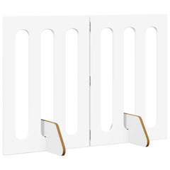 vidaXL Folding Pet Fence 2 pcs White 100.5 x 38 x 70 cm 3