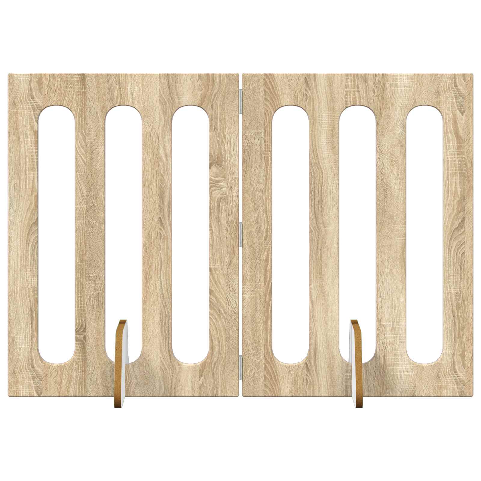vidaXL Folding Pet Fence 2 pcs Sonoma Oak 100.5 x 38 x 70 cm 2