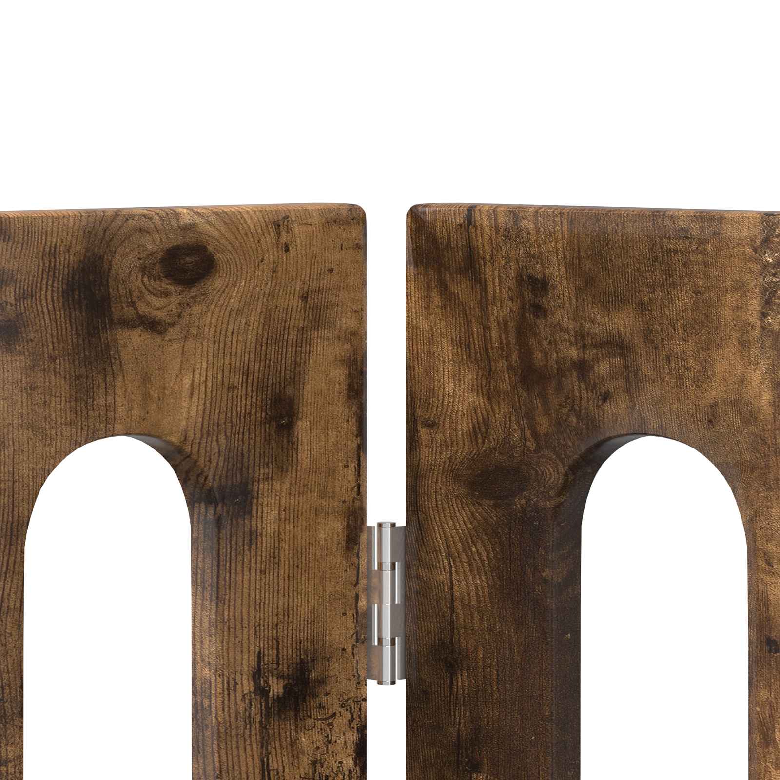 vidaXL Folding Pet Fence 2 pcs Smoked Oak 100.5 x 38 x 70 cm 5