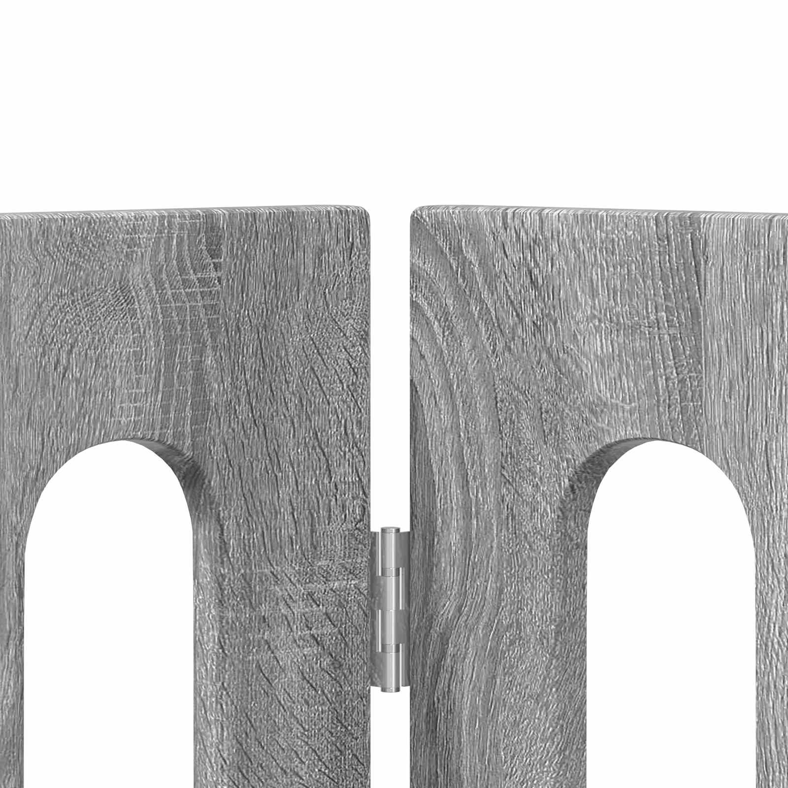 vidaXL Folding Pet Fence 2 pcs Grey Sonoma 100.5 x 38 x 70 cm 5