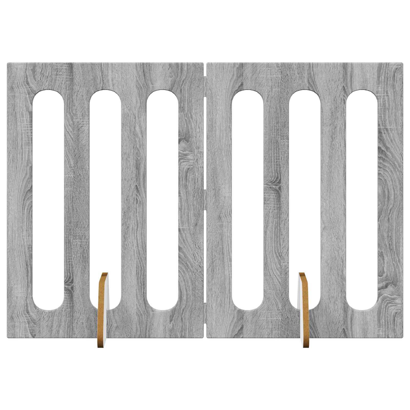 vidaXL Folding Pet Fence 2 pcs Grey Sonoma 100.5 x 38 x 70 cm 2