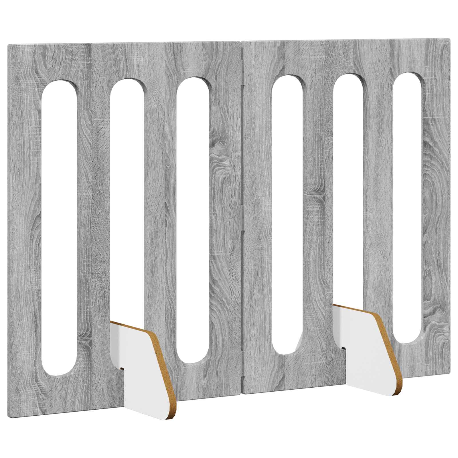 vidaXL Folding Pet Fence 2 pcs Grey Sonoma 100.5 x 38 x 70 cm 3