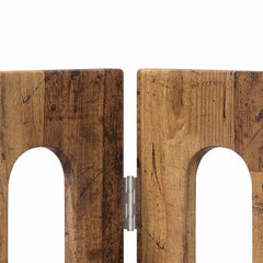 vidaXL Folding Pet Fence 2 pcs Oak Wood 100.5 x 38 x 70 cm 5