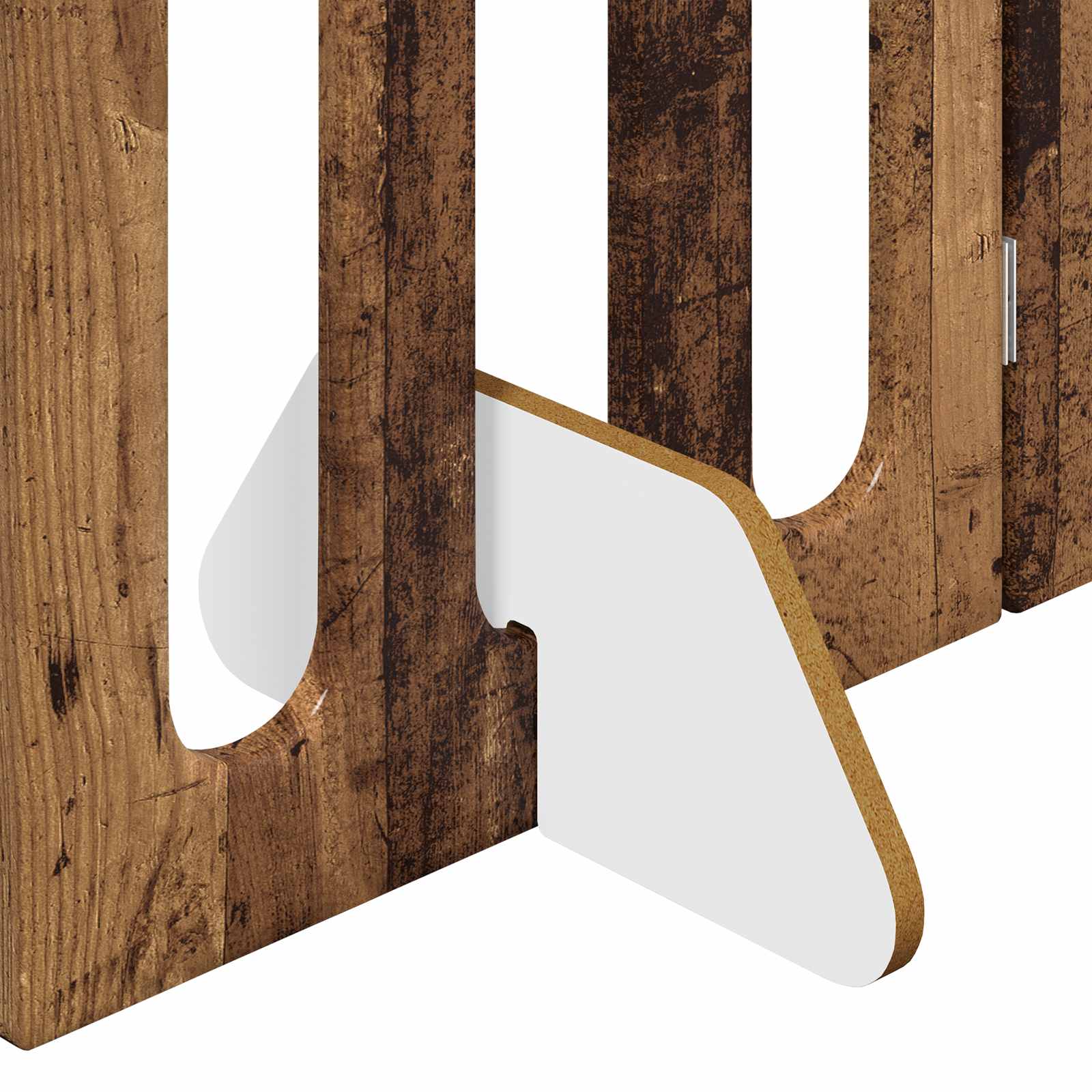 vidaXL Folding Pet Fence 2 pcs Oak Wood 100.5 x 38 x 70 cm 6