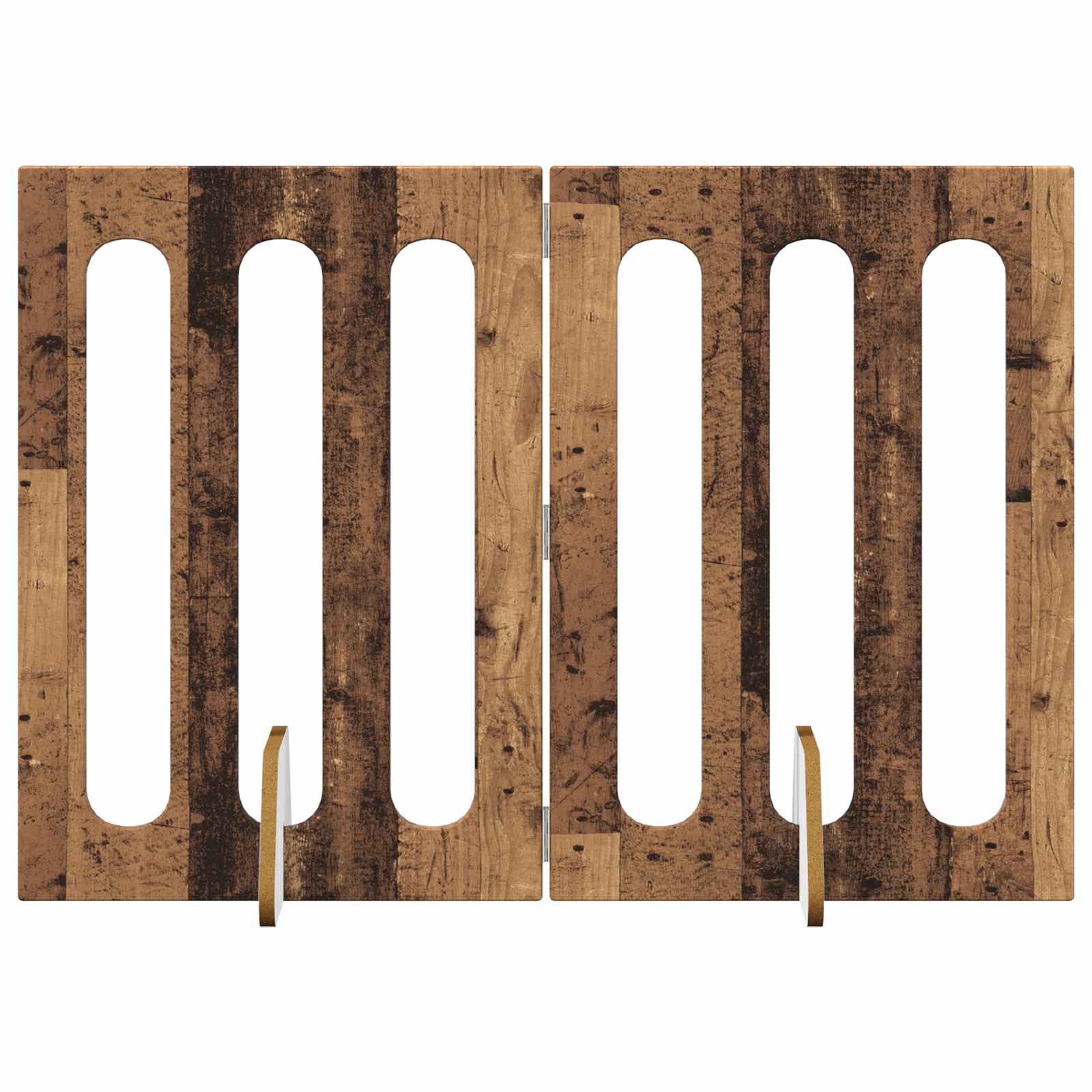 vidaXL Folding Pet Fence 2 pcs Oak Wood 100.5 x 38 x 70 cm 2