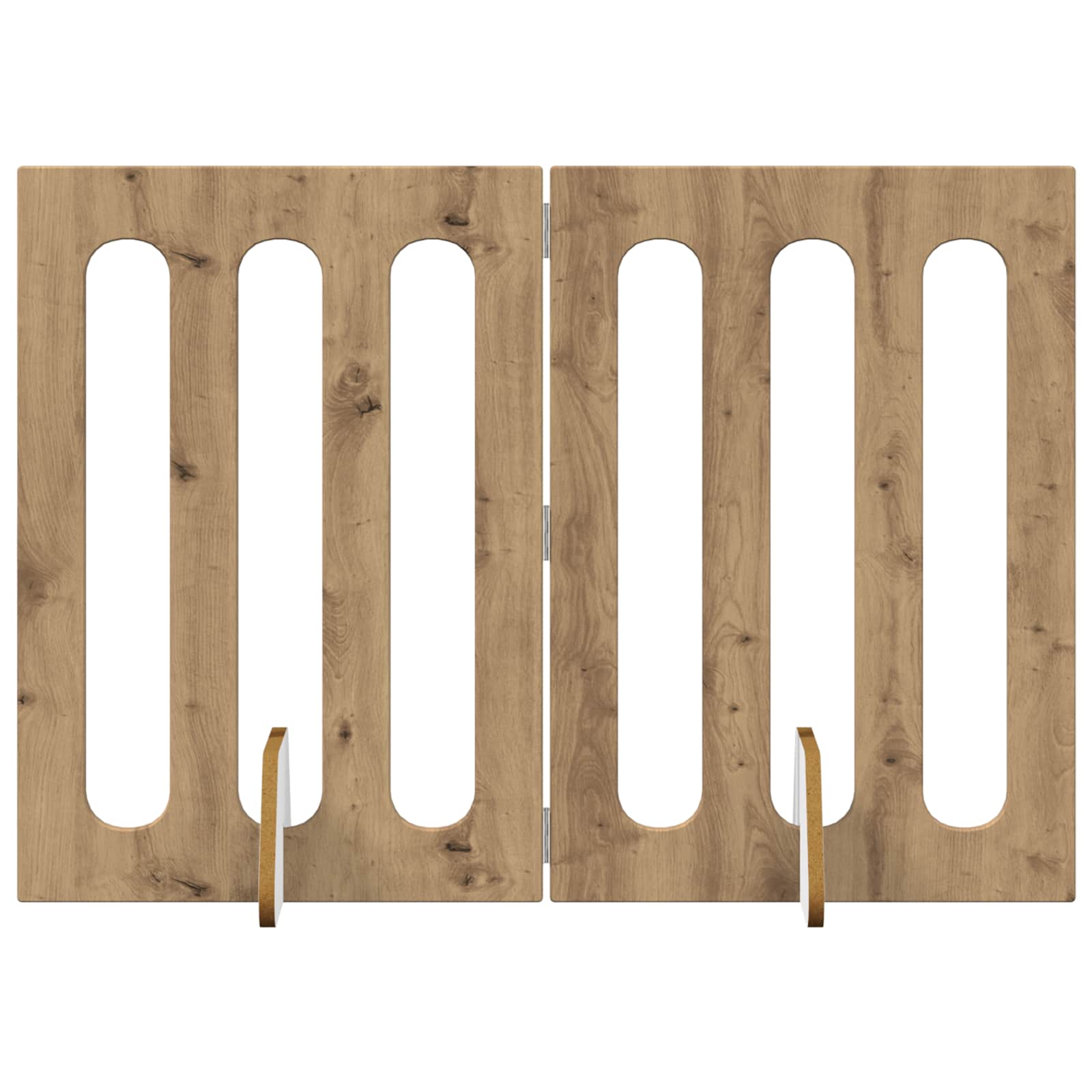 vidaXL Folding Pet Fence 2 pcs Artisan Oak 100.5 x 38 x 70 cm 2