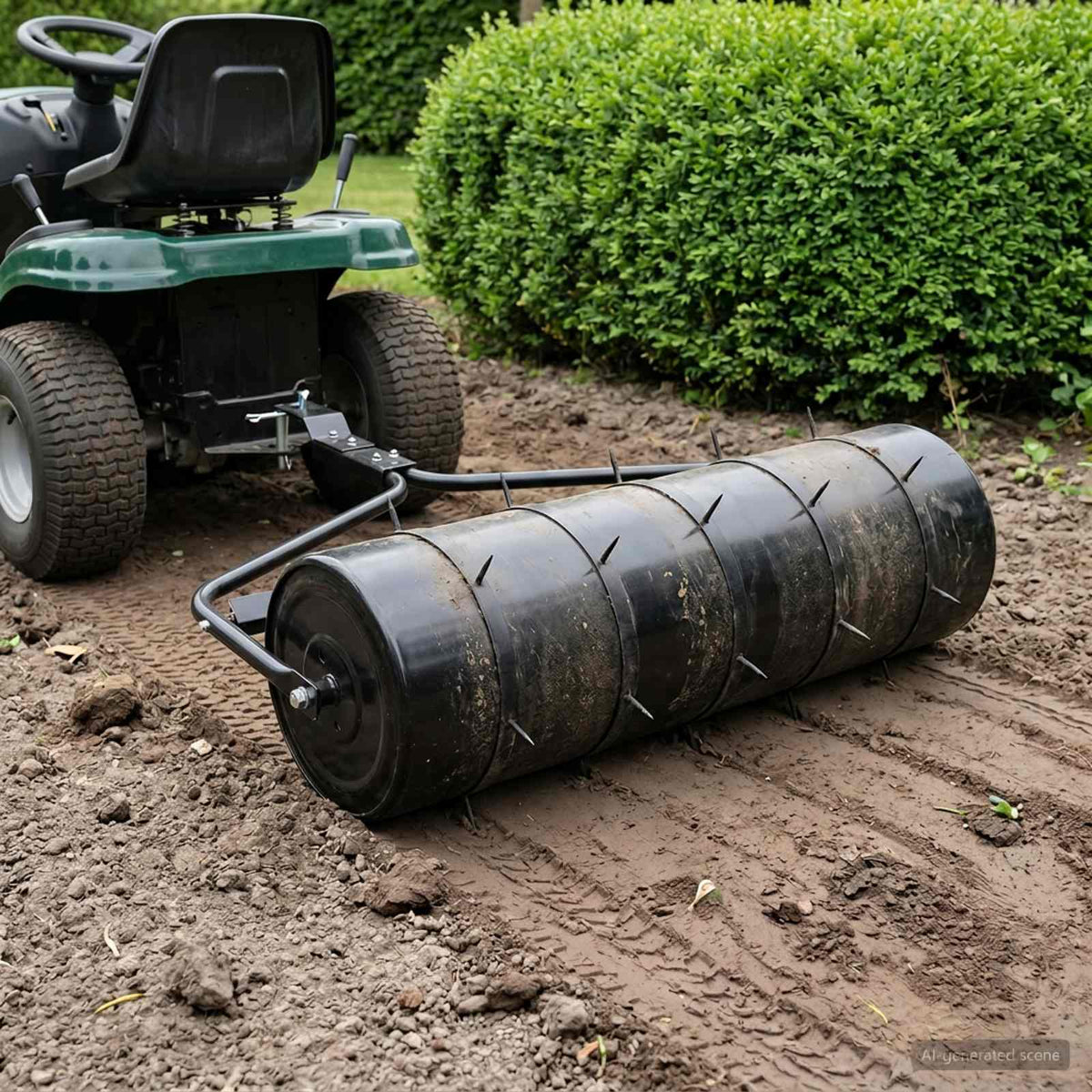 Garden Lawn Roller Pull with Aerator Clamps Ø Steel without handle (8 spikes)