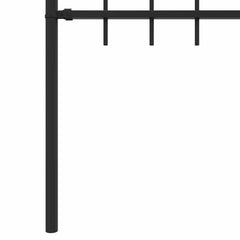 vidaXL Spike Fence ASTEN 200 x 110 cm Powder-Coated Steel Black 6