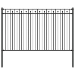 vidaXL Spike Fence BAARLO 200 x 116 cm Powder-Coated Steel Black 2