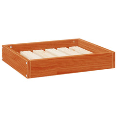 vidaXL Dog Bed Wax Brown 51.5 x 44 x 9 cm Solid Pine Wood 2