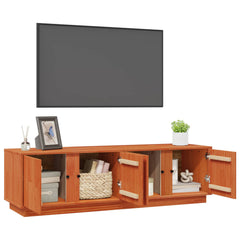 TV Cabinet 140x40x40 cm Solid Wood Pine Wax brown