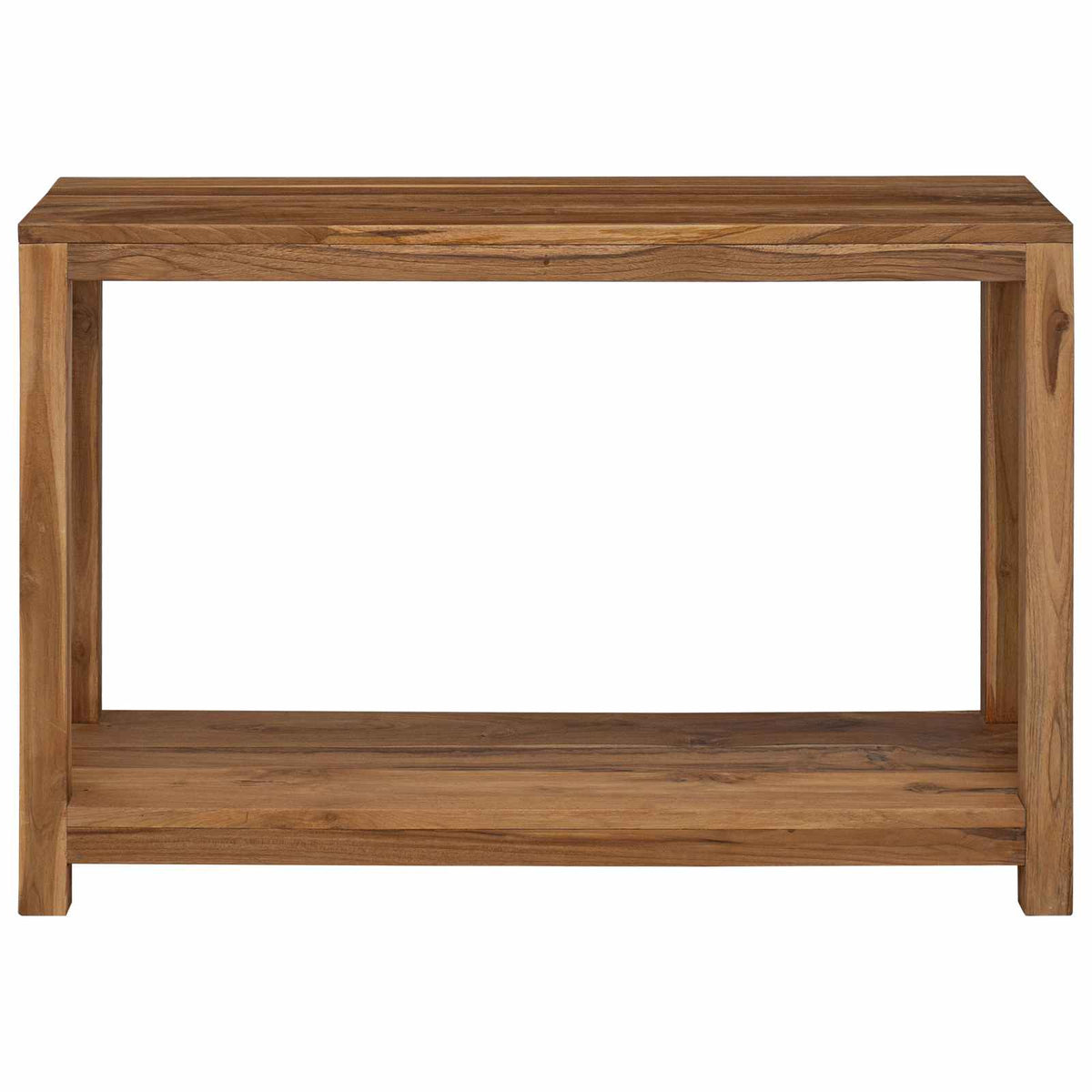 vidaXL Console Table Natural 110 x 35 x 75 cm Solid Teak Wood 2