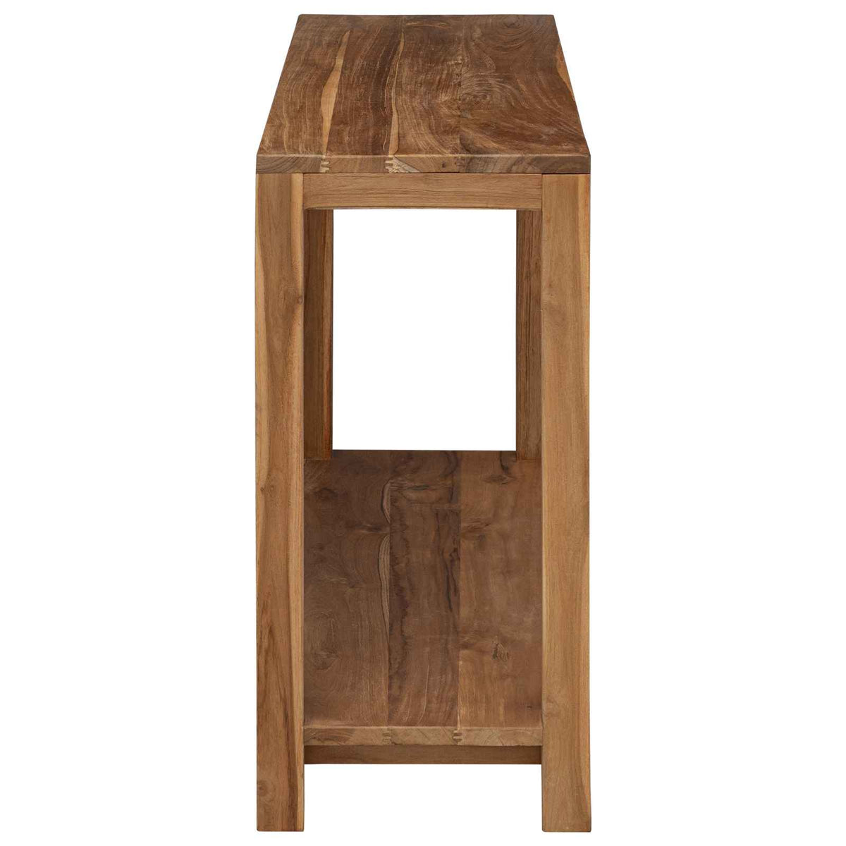 vidaXL Console Table Natural 110 x 35 x 75 cm Solid Teak Wood 3