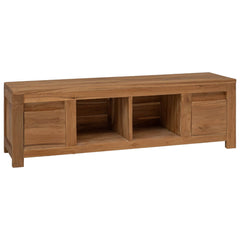 vidaXL TV Cabinet 110 x 30 x 35 cm Natural Solid Teak Wood 1