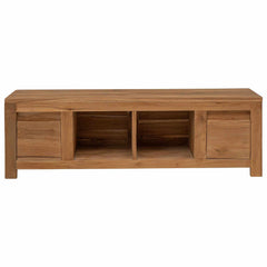 vidaXL TV Cabinet 110 x 30 x 35 cm Natural Solid Teak Wood 3
