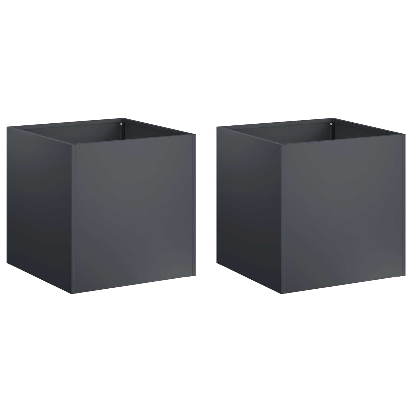 vidaXL Garden Planter 2 pcs Anthracite 25 x 25 x 25 cm 2
