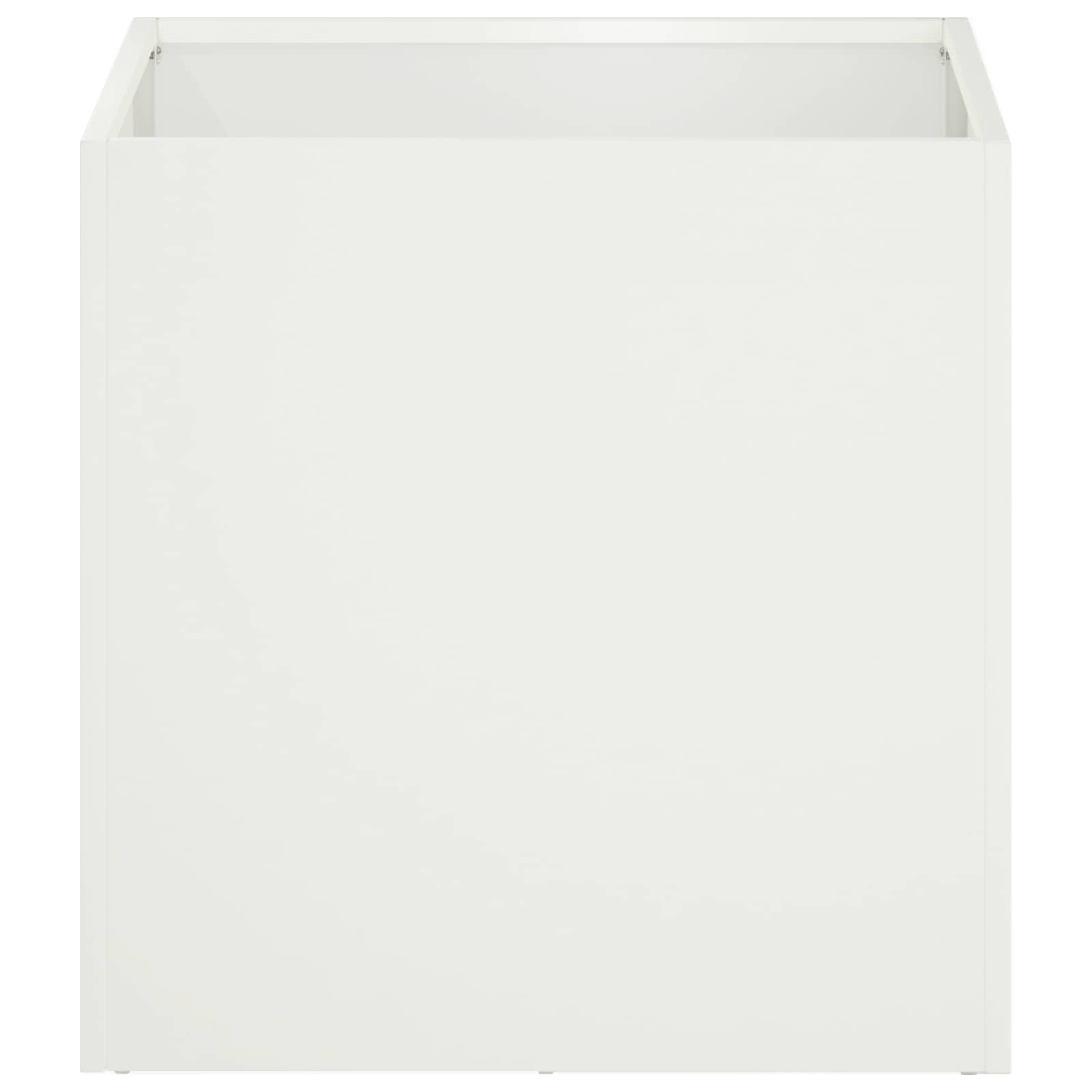 vidaXL Garden Planter White 35 x 35 x 35 cm Cold-rolled Steel 3