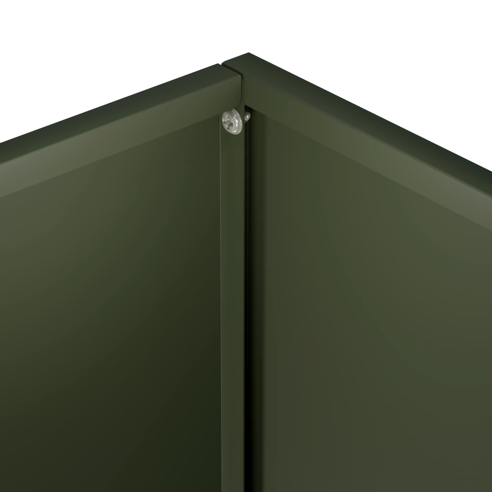 vidaXL Garden Planter Olive Green 35 x 35 x 35 cm Cold-rolled Steel 5