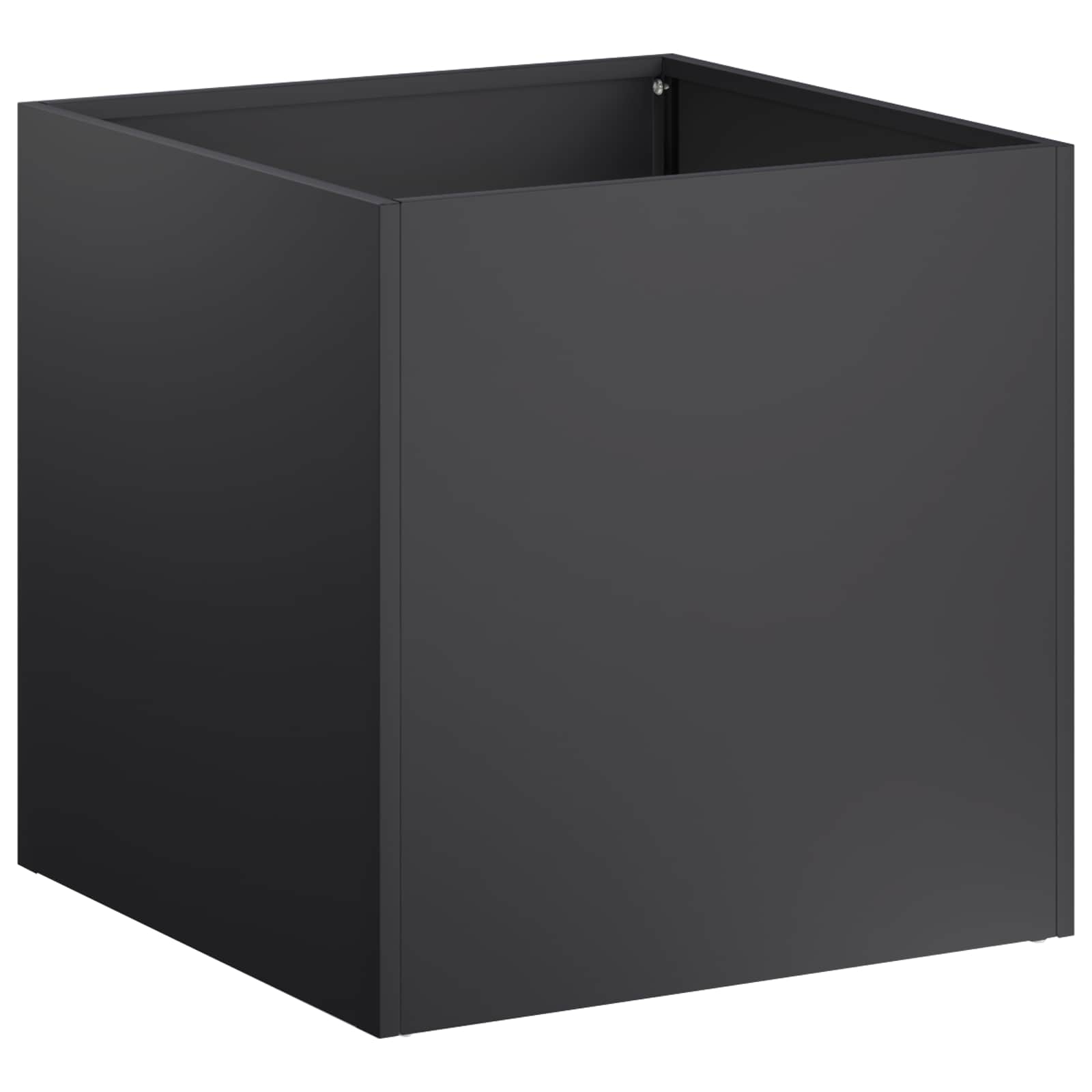 vidaXL Garden Planter 2 pcs Black 45 x 45 x 45 cm Cold-rolled Steel 3