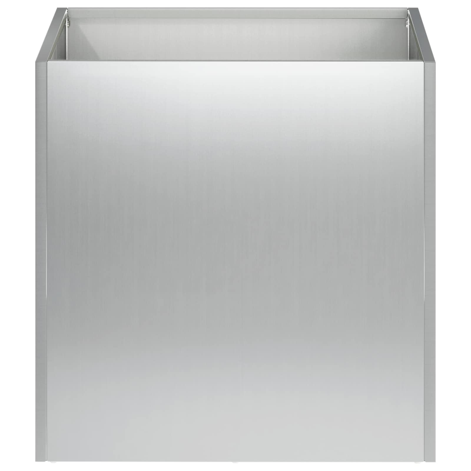 vidaXL Garden Planter Silver 45 x 45 x 45 cm Galvanised Steel 3