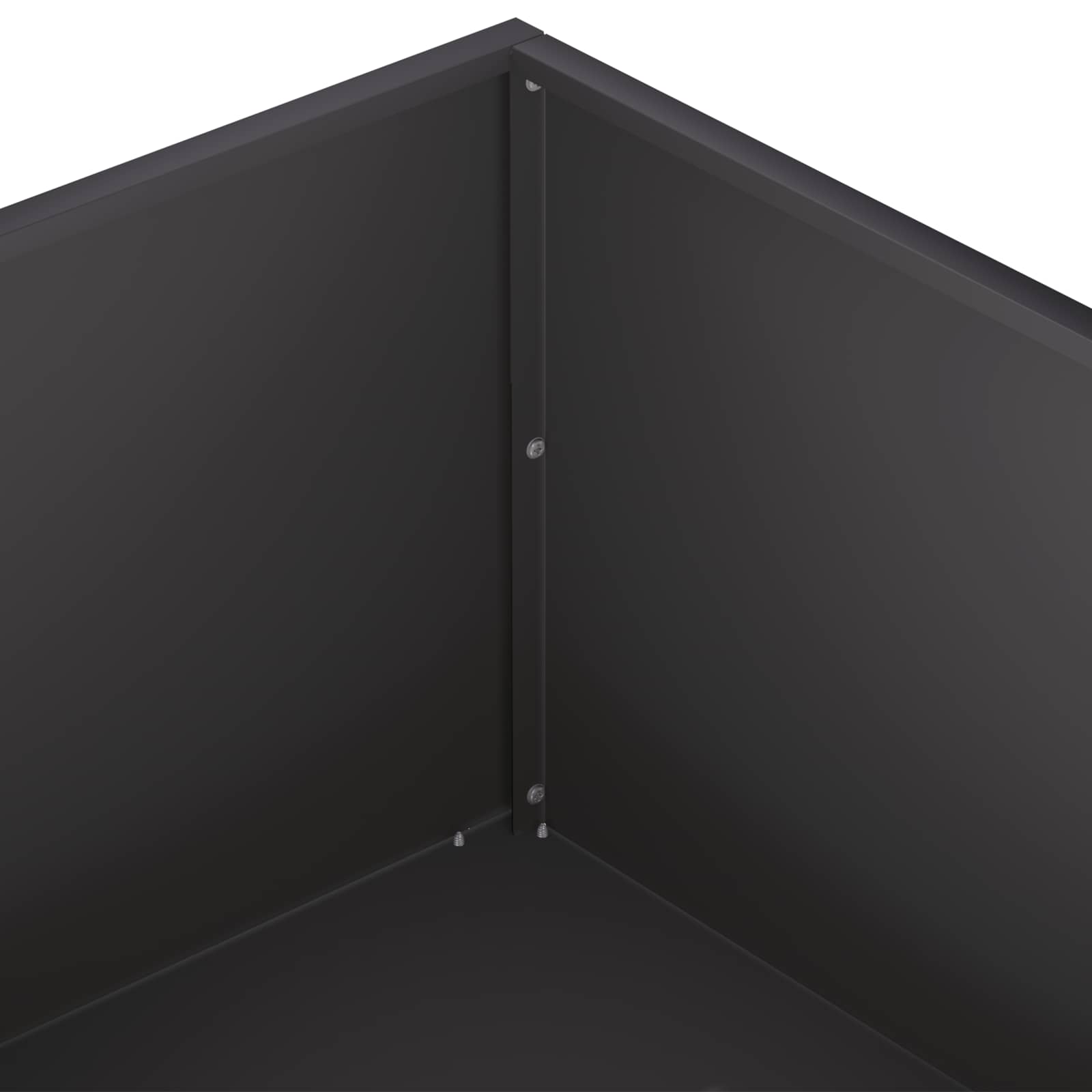 vidaXL Garden Planter 2 pcs Black 40 x 40 x 20 cm Cold-rolled Steel 6