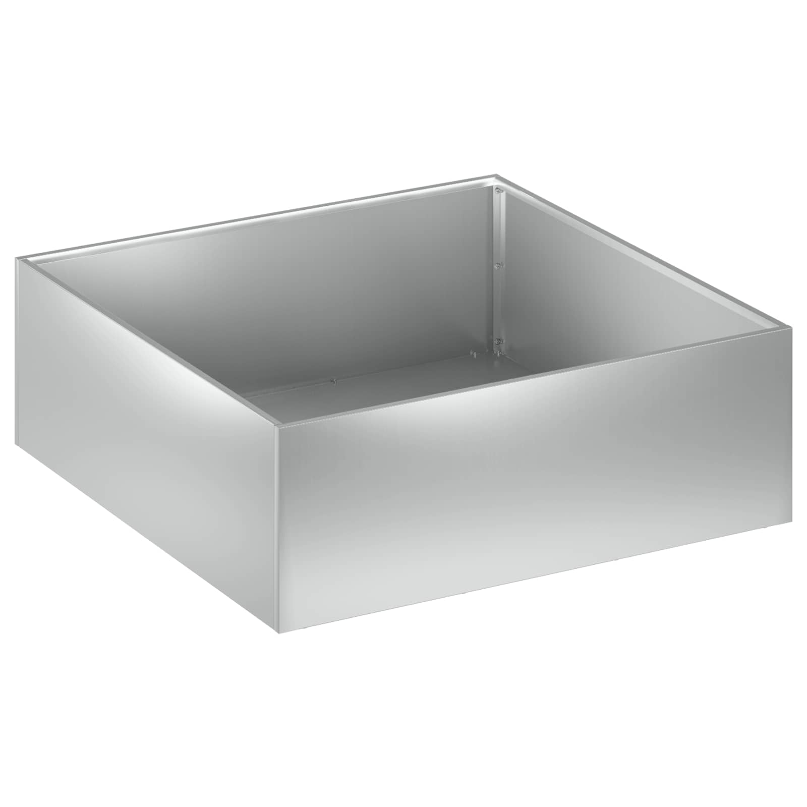vidaXL Garden Planter 2 pcs Silver 40 x 40 x 20 cm Galvanised Steel 3