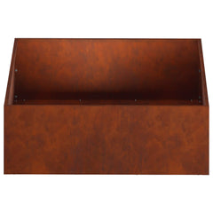 vidaXL Garden Planter 2 pcs Rusty 40 x 40 x 20 cm Weathering Steel 5