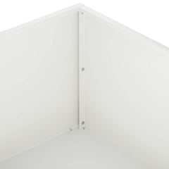vidaXL Garden Planter 2 pcs White 60 x 60 x 20 cm Cold-rolled Steel 6