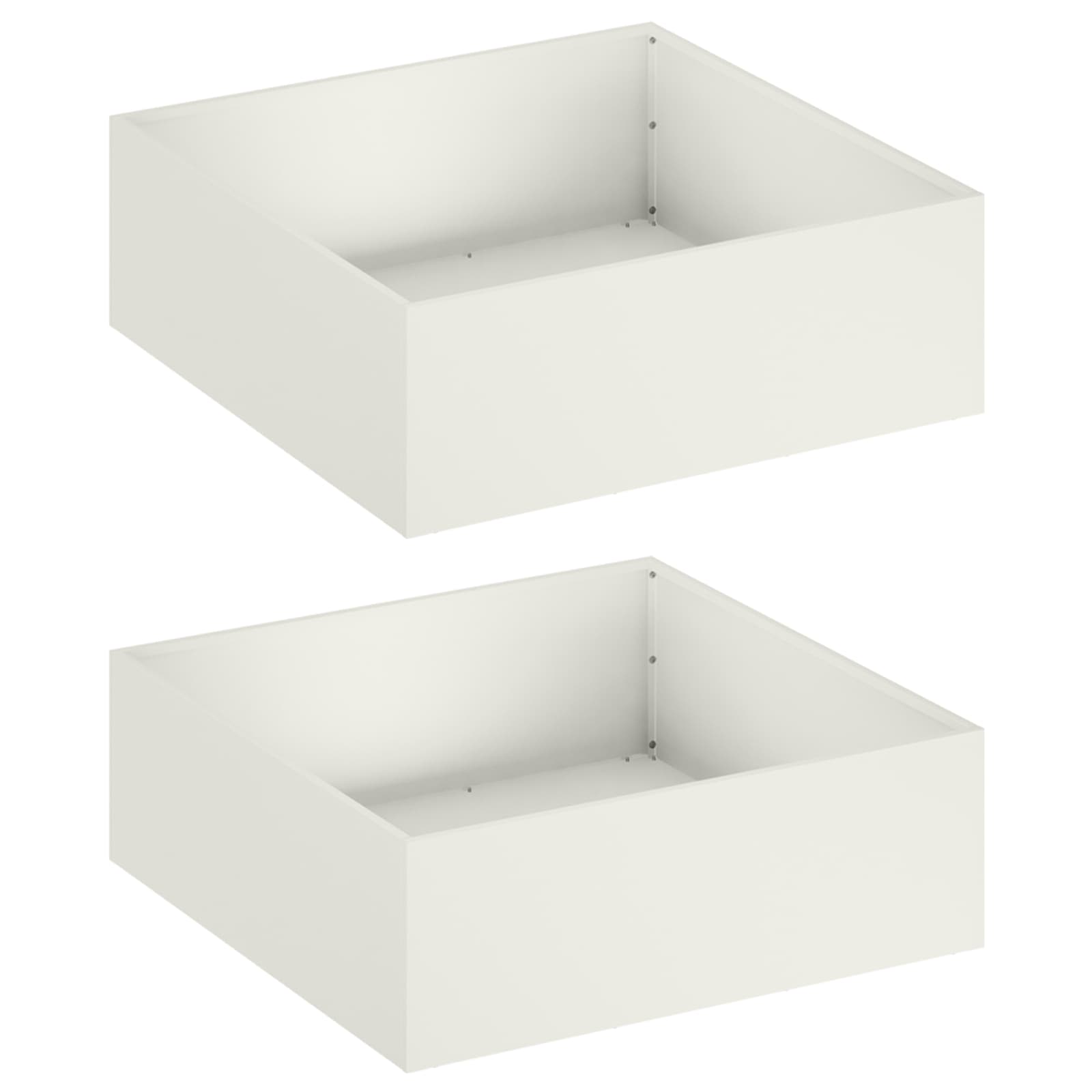 vidaXL Garden Planter 2 pcs White 60 x 60 x 20 cm Cold-rolled Steel 2