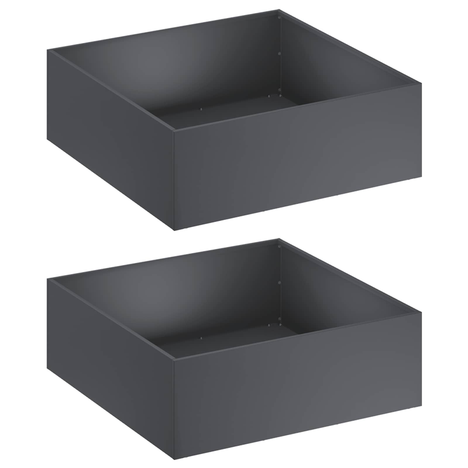 vidaXL Garden Planter 2 pcs Anthracite 60 x 60 x 20 cm 2