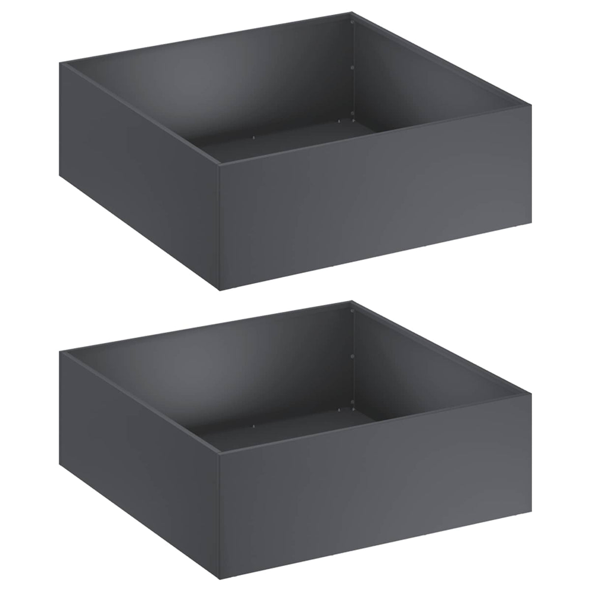 Garden Planter 2 pcs Anthracite Depth 60 cm 20 cm