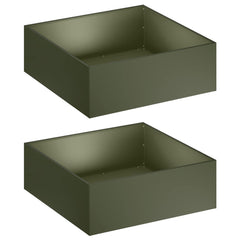 vidaXL Garden Planter 2 pcs Olive Green 60 x 60 x 20 cm 2