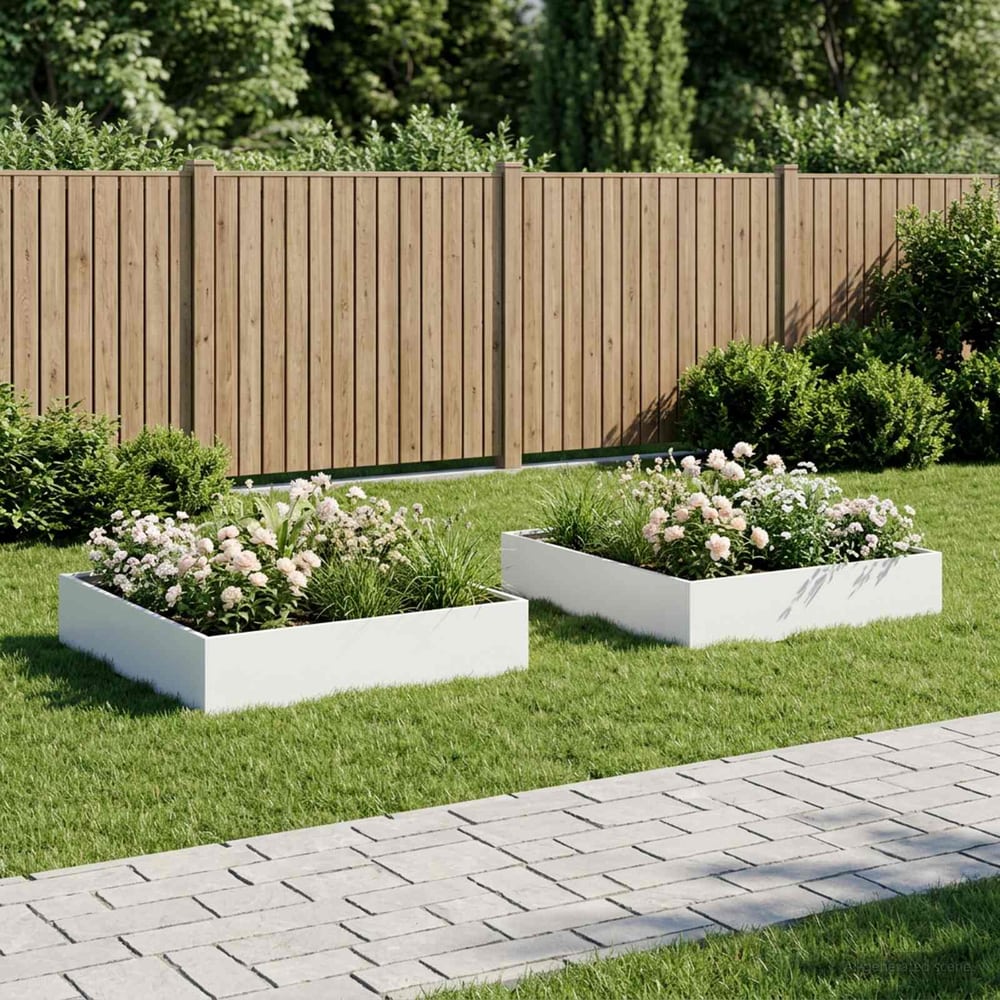 Garden Planter Cold-rolled Steel White Depth