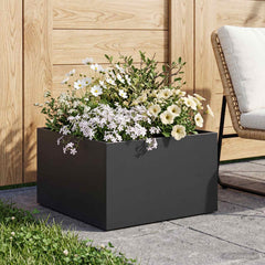 vidaXL Garden Planter Black 40 x 40 x 30 cm Cold-rolled Steel 1