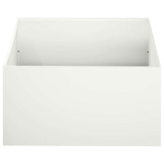 vidaXL Garden Planter White 40 x 40 x 30 cm Cold-rolled Steel 3