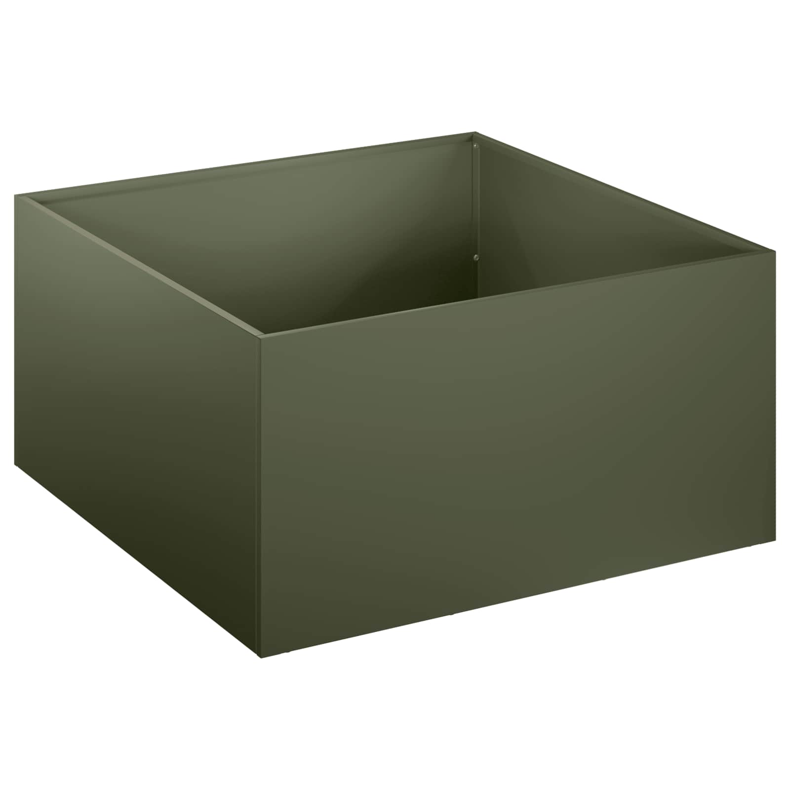 vidaXL Garden Planter Olive Green 40 x 40 x 30 cm Cold-rolled Steel 2